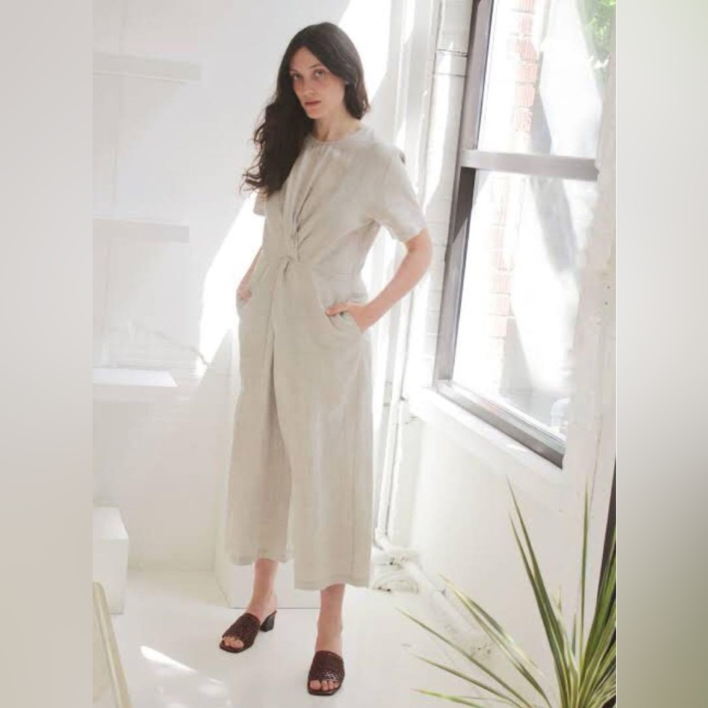 Shaina Mote Verana Jumpsuit 100% Linen 2 Euc Natural — image 4 of 8